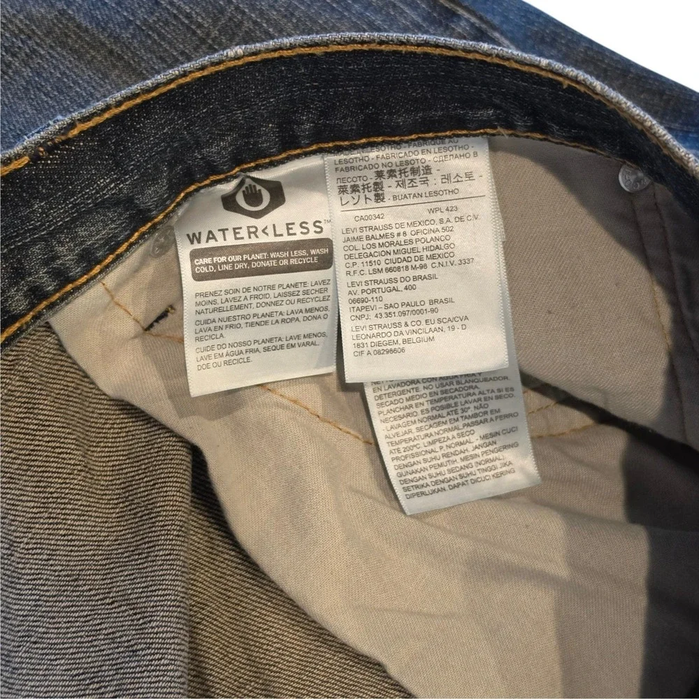 Levis Mens 559 Relaxed Straight Jeans Dark Wash Blue Denim Big & Tall 62x32